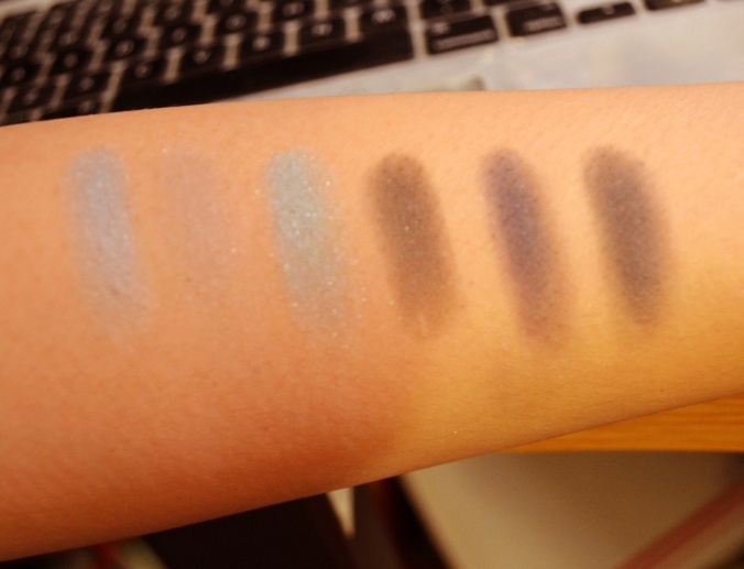 Swatched over bare skin (L-R): Nobody Compares, Tell Me a Lie, Same Mistakes, I Would, Summer Love, Everything Above You.